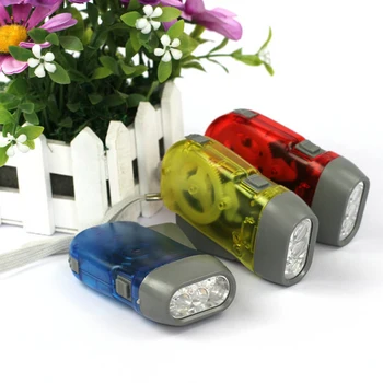 

Hand Crank Traveling Torch Light Outdoor Portable Camping Lights 3 LEDs Hand Pressing Manual Generator Flashlight Battery-Free