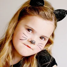 Детские резинки для волос с кошачьими ушками в европейском и американском стиле; детская модель для девочек с блестками; детская лента для волос; головная повязка; Лидер продаж