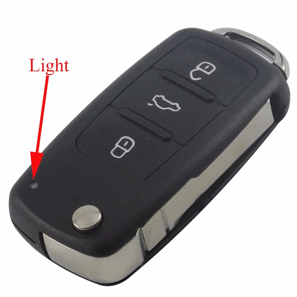 

jingyuqin 30pcs 2/3/4 buttons Remote Key Shell Flip Folding Car Key For VW Golf polo Tiguan Golf Sagitar Polo MK6 Touareg For