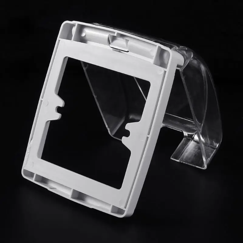 

Plastic Wall Switch Waterproof Cover Box Wall Light Panel Socket Doorbell Flip Cap Cover Clear Bathroom Kitchen Accessory