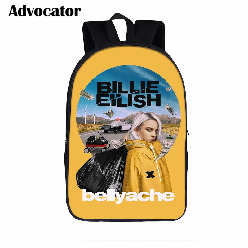 ADVOCATOR BAG Модные школьные сумки с рисунком Билли эйлиша для подростка, рюкзак большой емкости, Детская сумка, рюкзак Mochila - Цвет: ADVOCATOR BAG