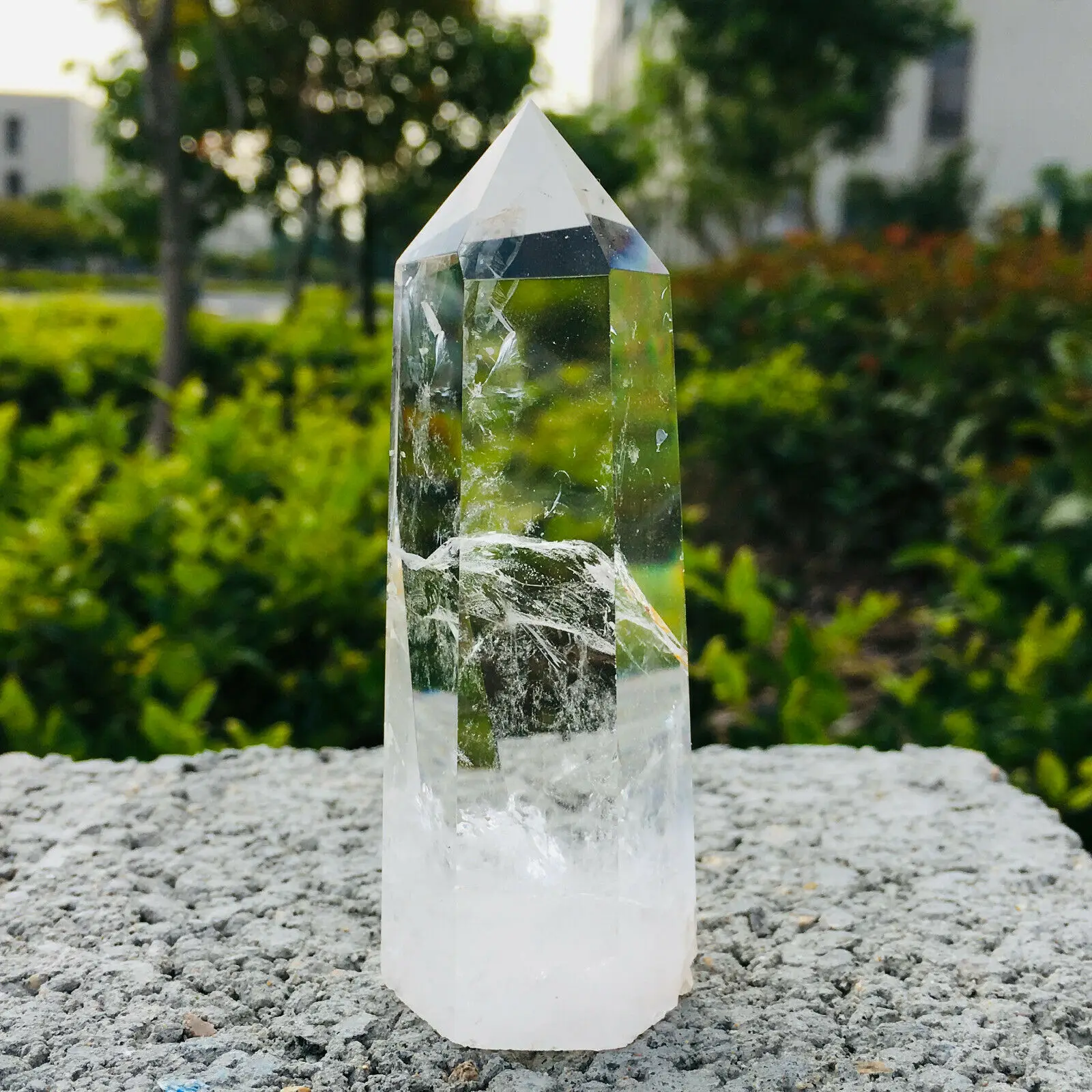 Большой прозрачный Lemurian Seed кварцевый натуральный точечный кластер кристалл грубого заживления