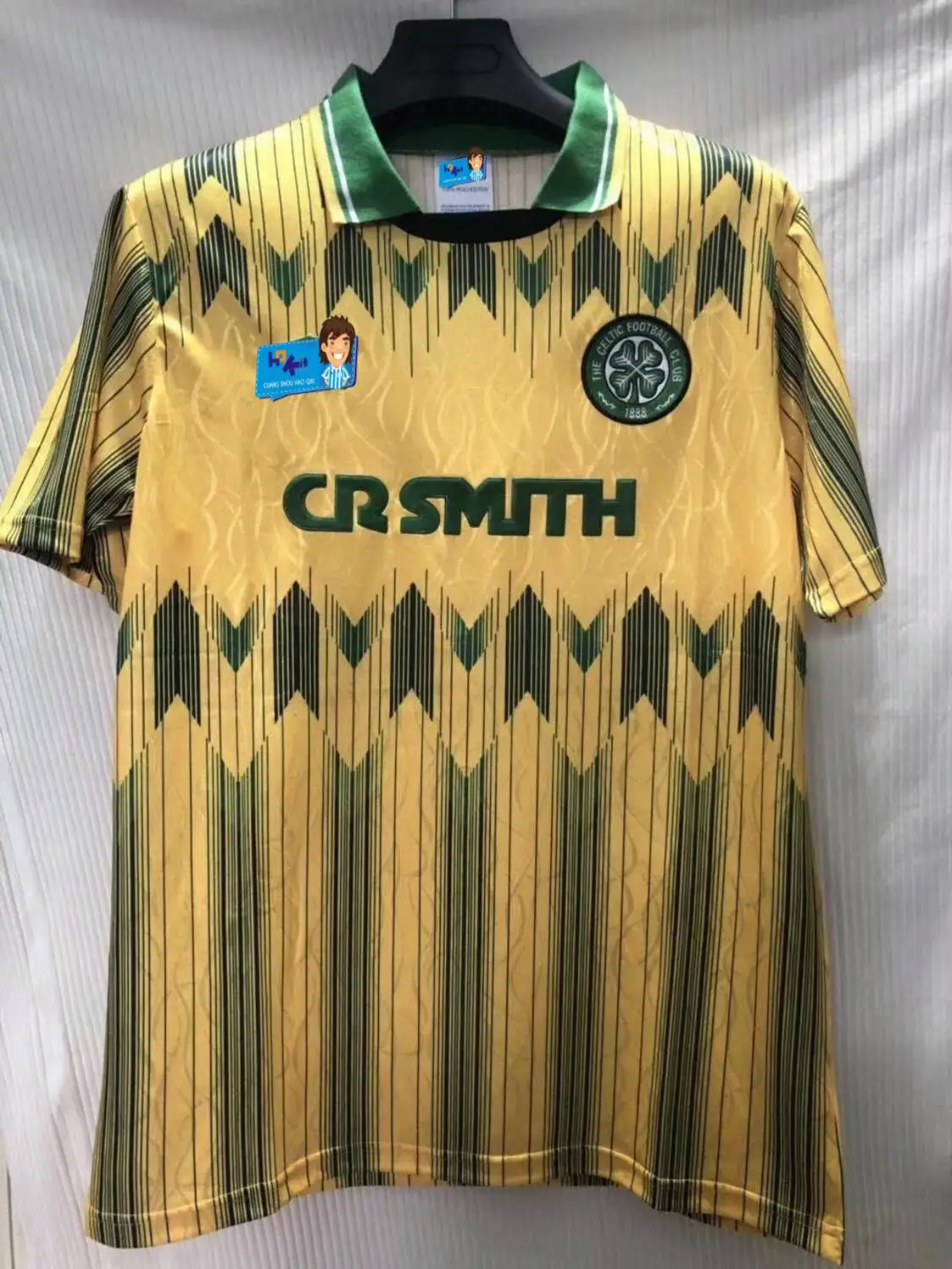 yellow retro celtic top