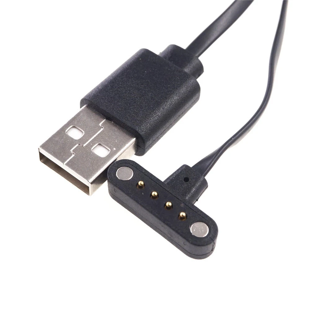 4 Pin Magnetic Charging Cable USB Charge Power Data transfer 3.0mm Space Grid Pogo Pin 4 Pins T Shape DM98 Smart Watch 1 Piece