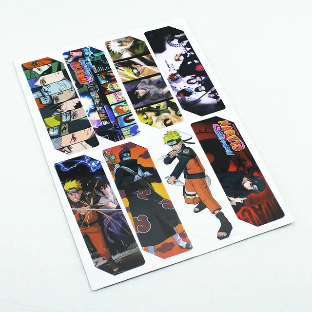 Naruto Könyvjelző Anime Rajzfilm Környezet Átlátszó 8 Lap, Iskola Kellékek Karácsonyi Születésnapi Ajándék - Image 2