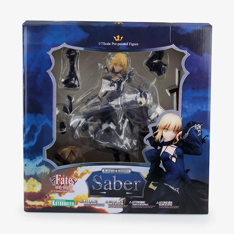 22 см японское аниме фигурка Fate Stay Night Zero Black Saber Arturia Pendragon Ver ПВХ Модель Коллекция