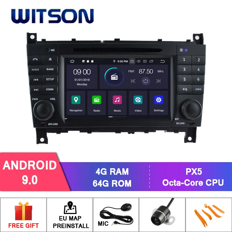WITSON Android 9,0 Восьмиядерный PX5 автомобильный dvd-плеер для MERCEDES-BENZ C Класс CLC W203 G-CLASS W467 ips экран Автомобильный gps-навигатор