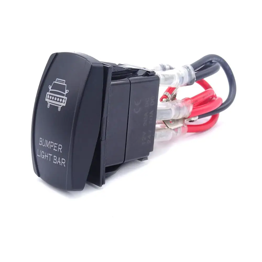 Blue Laser BUMPER LIGHT BAR Rocker Toggle Switch For UTV POLARIS RZR 4 XP 900