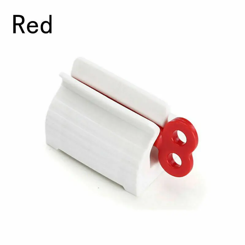 Creative Manual Facial Cleanser Hand Cream Extruder Rolling Tube Toothpaste Squeezer Easy Dispenser Seat Holder Stand - Цвет: B Red