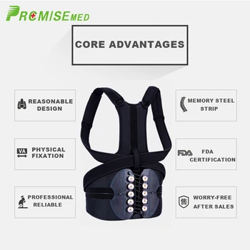 

pr+mise djustable Brace Support Posture Corrector Clavicle Spine Back Shoulder Lumbar Posture Correction