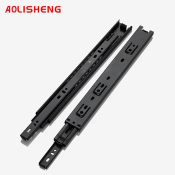 

27 wide two-section slide rail half-pull guide rail computer desk slide mute furniture 35 wide drawer track slide