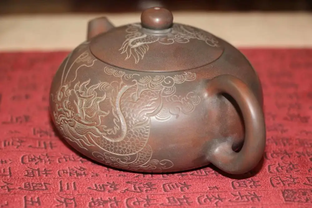 China Qin Zhou Ceramic tea pot ni xing tao puer tea pot Чайник из циньчжоуской глины*XI SHI LONG(TOU