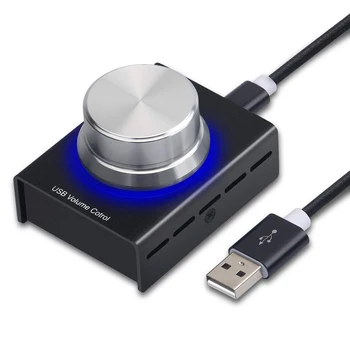 

USB Volume Control Knob Metal Audio Volume Controller USB Cable One Key Mute Volume Control USB tuner