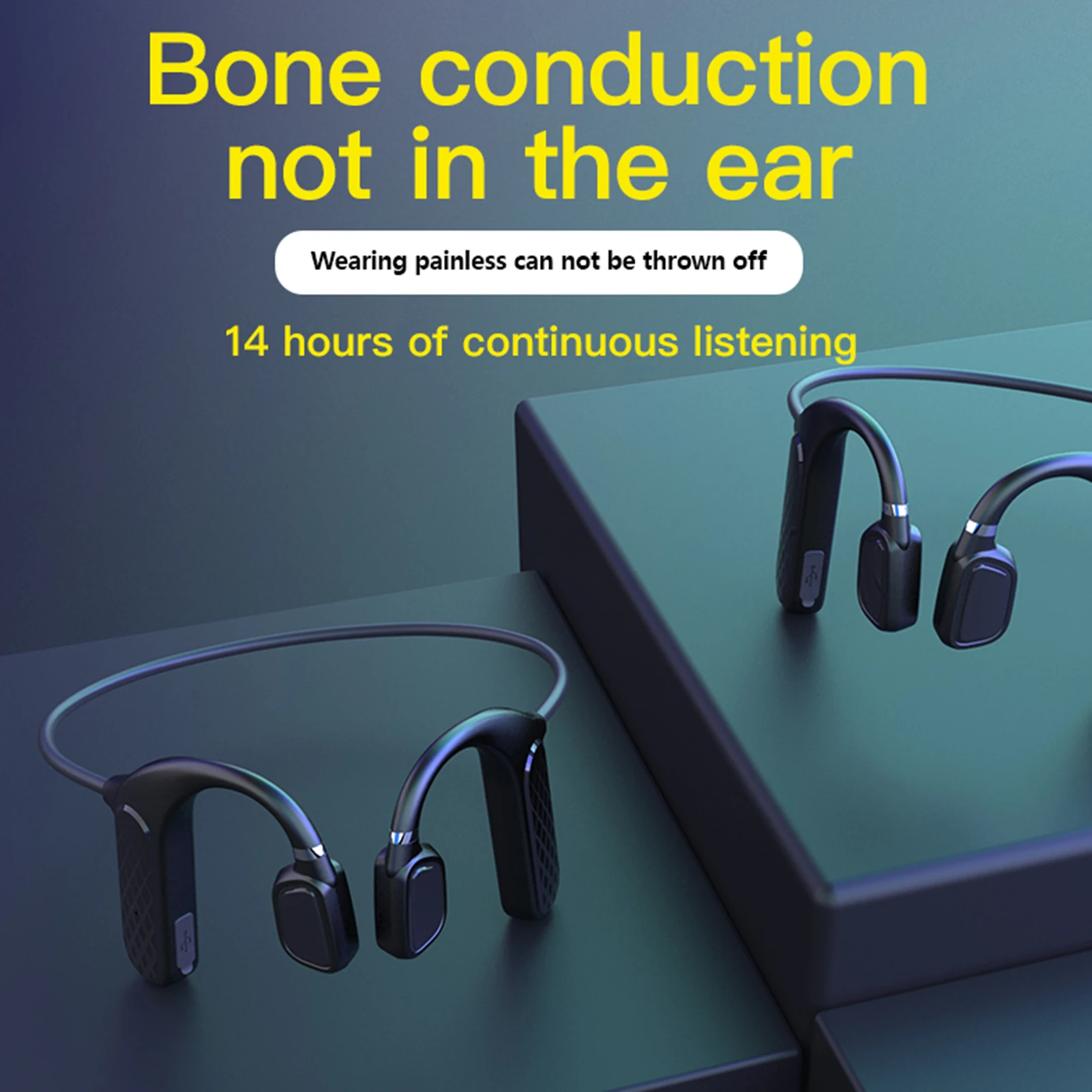 MD04 Bluetooth V5 0 Wireless Headphones With Bone Conduction Earphones TWS Headset Sport Waterproof Earbuds Ergonomic Design