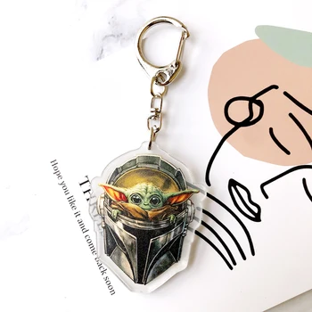 

Cartoon Yoda baby PVC Figure Keychain Cute Toys Cartoon Key Chain Keyrings Gift For Kids