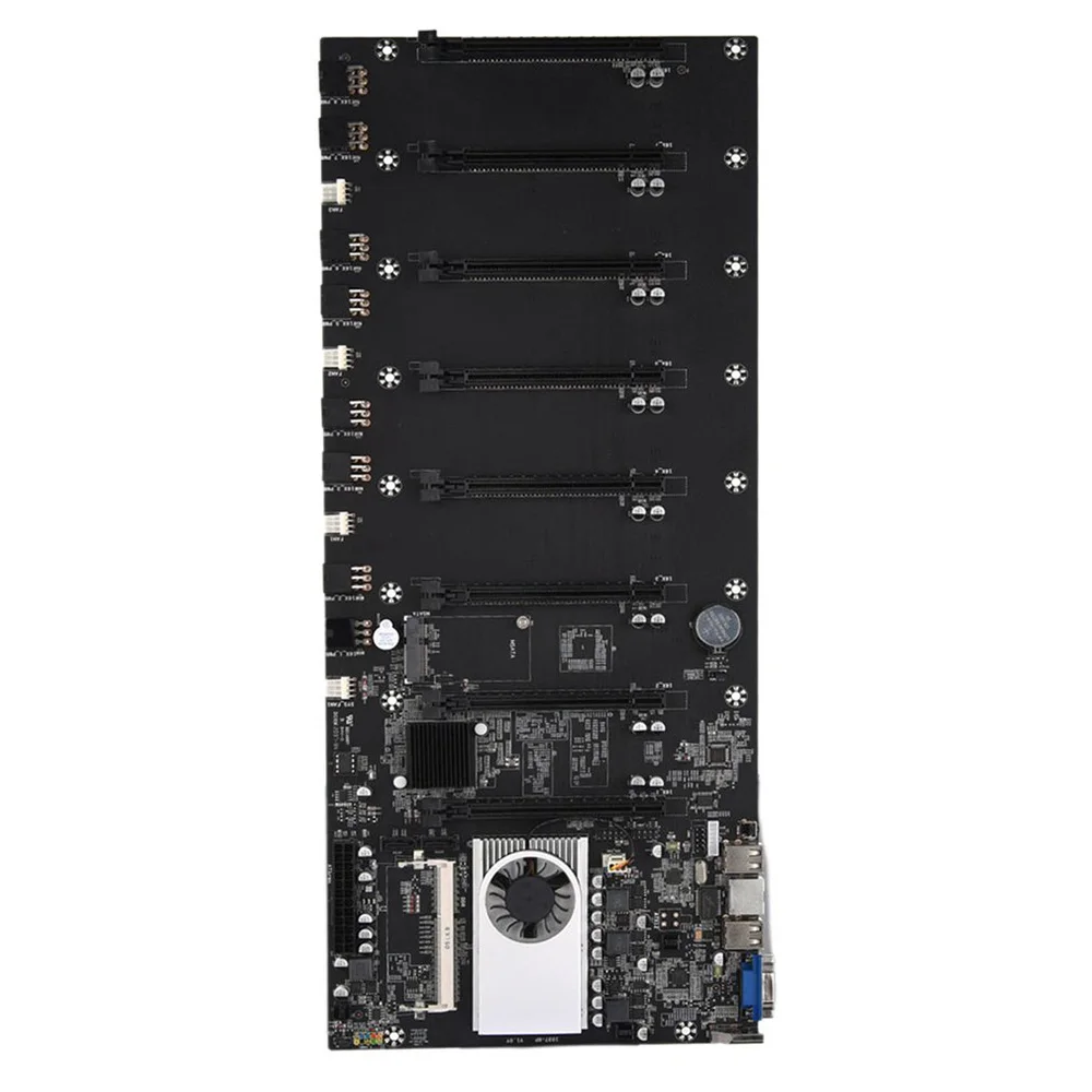 BTC-37 Miner motherboard set of 8 video card slots DDR3 memory onboard VGA interface low power consumption