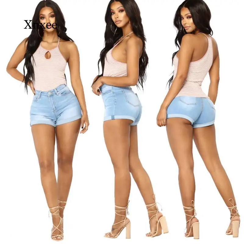 

Summer Sexy High Waist Jean Mini Pants Zipper Y2K Women's Crimping Denim Shorts Fashion Pocket Femme Short Bottoms Clothing