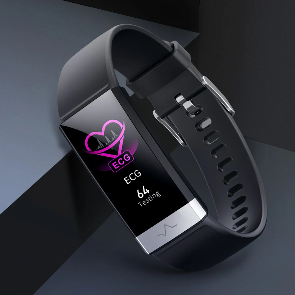 V19 ECG Bluetooth4.0 Heart Rate Blood Pressure Sleep Monitoring Smart Bracelet USB Port Charging Smart Bracelet