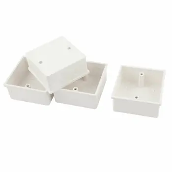 

4pcs 86mmx86mmx40mm White PVC Mount Back Box for Wall Socket