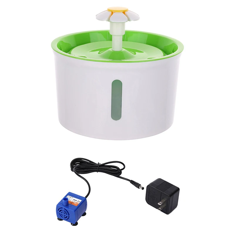 Зеленый et Cats Dogs Automatic Water Feeder Electric Drinking Fountain Bowl Water Dispenser Drink Filter Cat Feeding Pet Supplies - Цвет: Зеленый