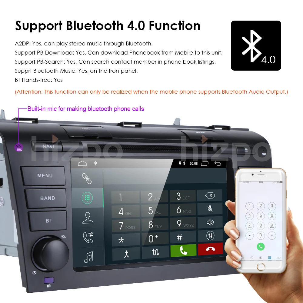 Best 1024*600 2G+16G Android9.0 GPS navi car dvd player radio stereo For MAZDA 3 2004-2009 WIFI DAB Mirrorlink rear camera SWC DVR 4G 12