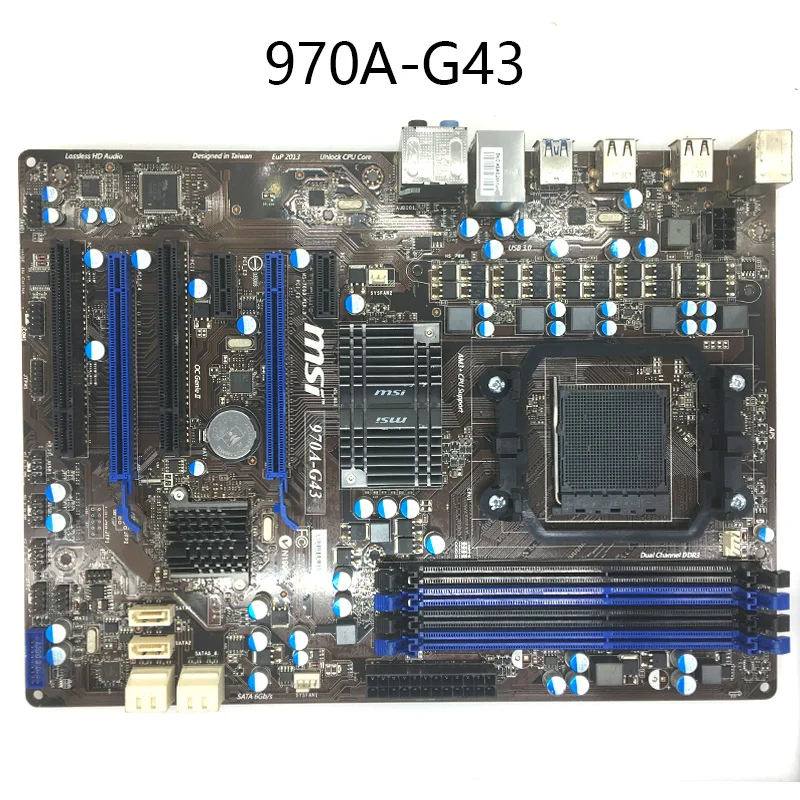 original motherboard MSI 970A-G43 DDR3 AM3/AM3+ USB2.0 USB3.0 SATA III 970 Desktop SALES | Электроника