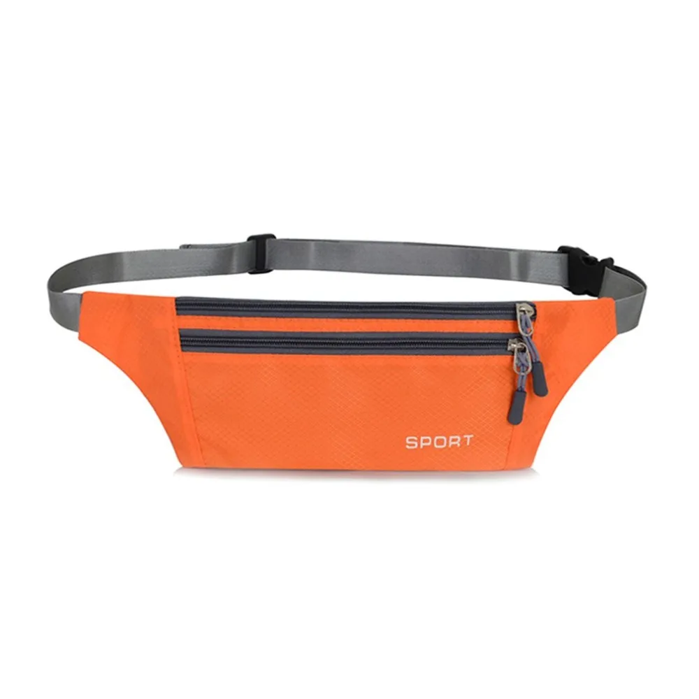Ultra-thin Unisex Running Waist Pouch Outdoor Sport Zip Bag Wholesale
