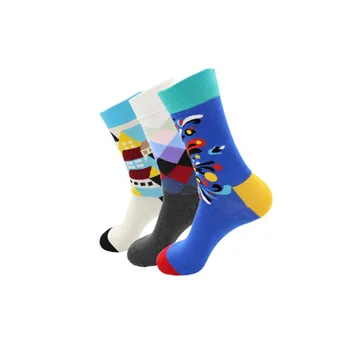 

Hot sale! happy socks men comfortable breathable colorful cotton socks man's and male happy long socks