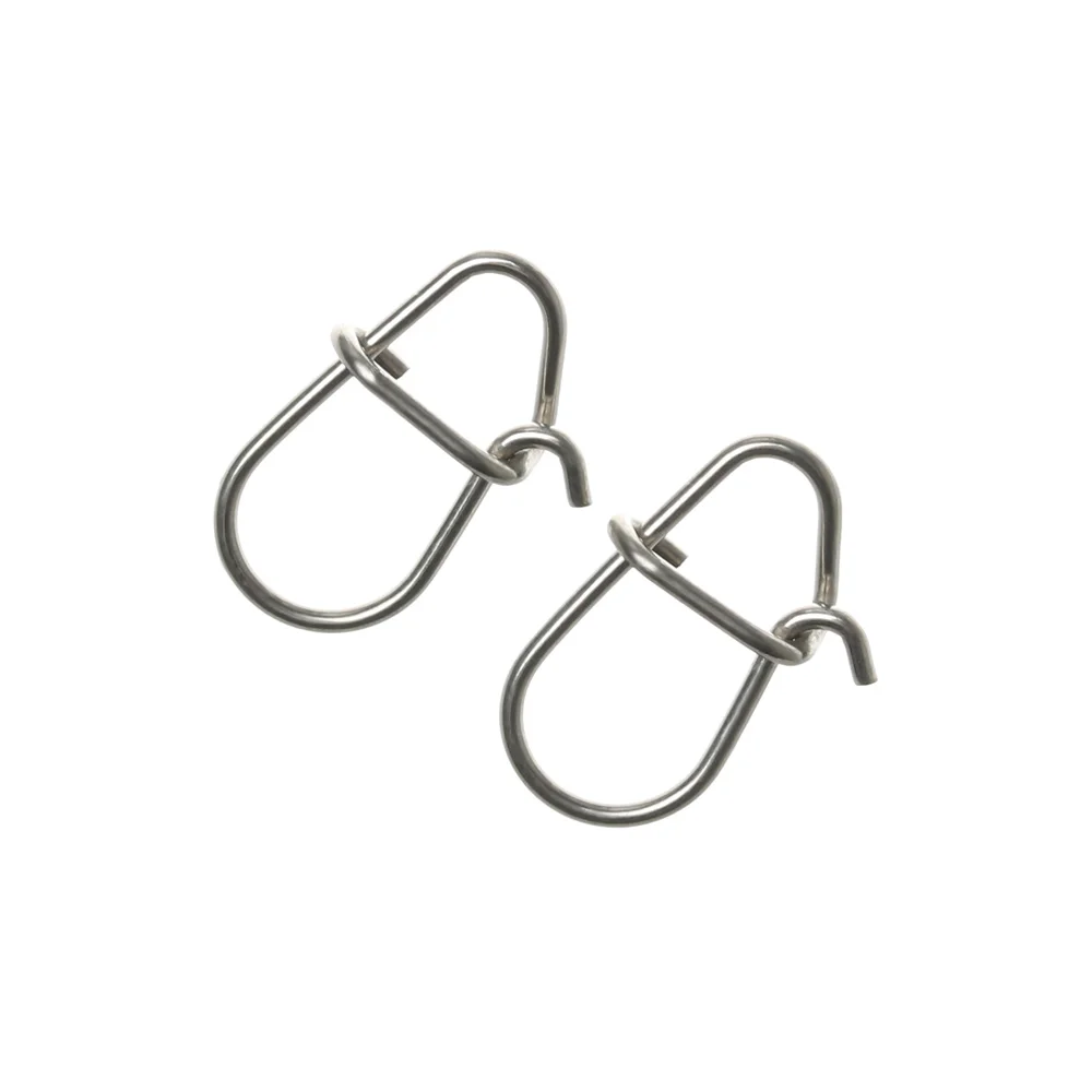 Fishing Tackle 100Pcs/Lot Gourd Stainless Steel Fishing Hanging Snap Oval Split Rings Fast lock Connector Barrel Swivel