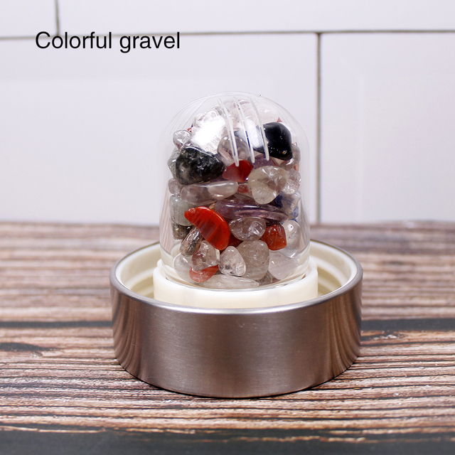 1pc 380ml Natural Quartz Crystal Glass Water Bottle Gravel Irregular Stone Cup Healing Infused Elixir Cup for healthy