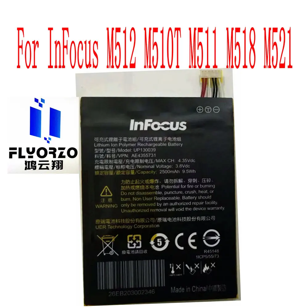 

Brand new high quality 2500mAh UP130039 Battery For InFocus M512 M510T M511 M518 M521 Mobile Phone