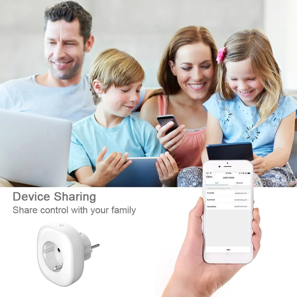 10A Wifi Smart Plug EU Plug умный пульт дистанционного управления Переключатель синхронизации работает для Amazon Alexa/Google Assistant