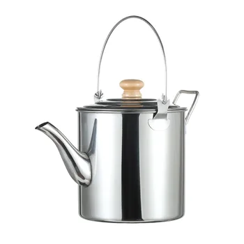 

Outdoor Camping Stainless Steel Hanging Kettle Large Capacity Teapot Portable Safety Stainless Steel