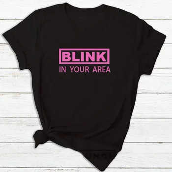 

Blackpink Blink In Your Area Unisex T-Shirt Women Fashion Korean Short Sleeve Tshirts Lady Girl T Shirt Tops Tee Shirt Femme