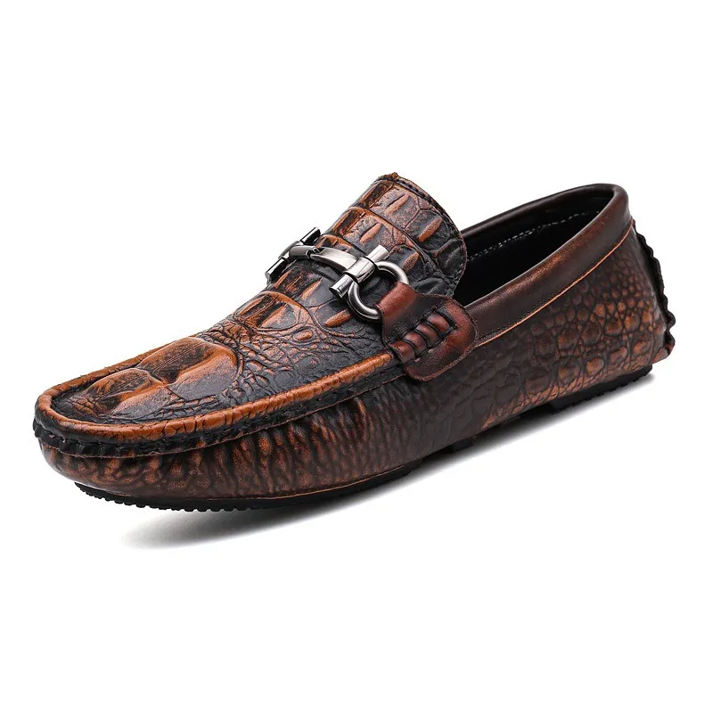 Genuine Leather Tassel Loafers Men 