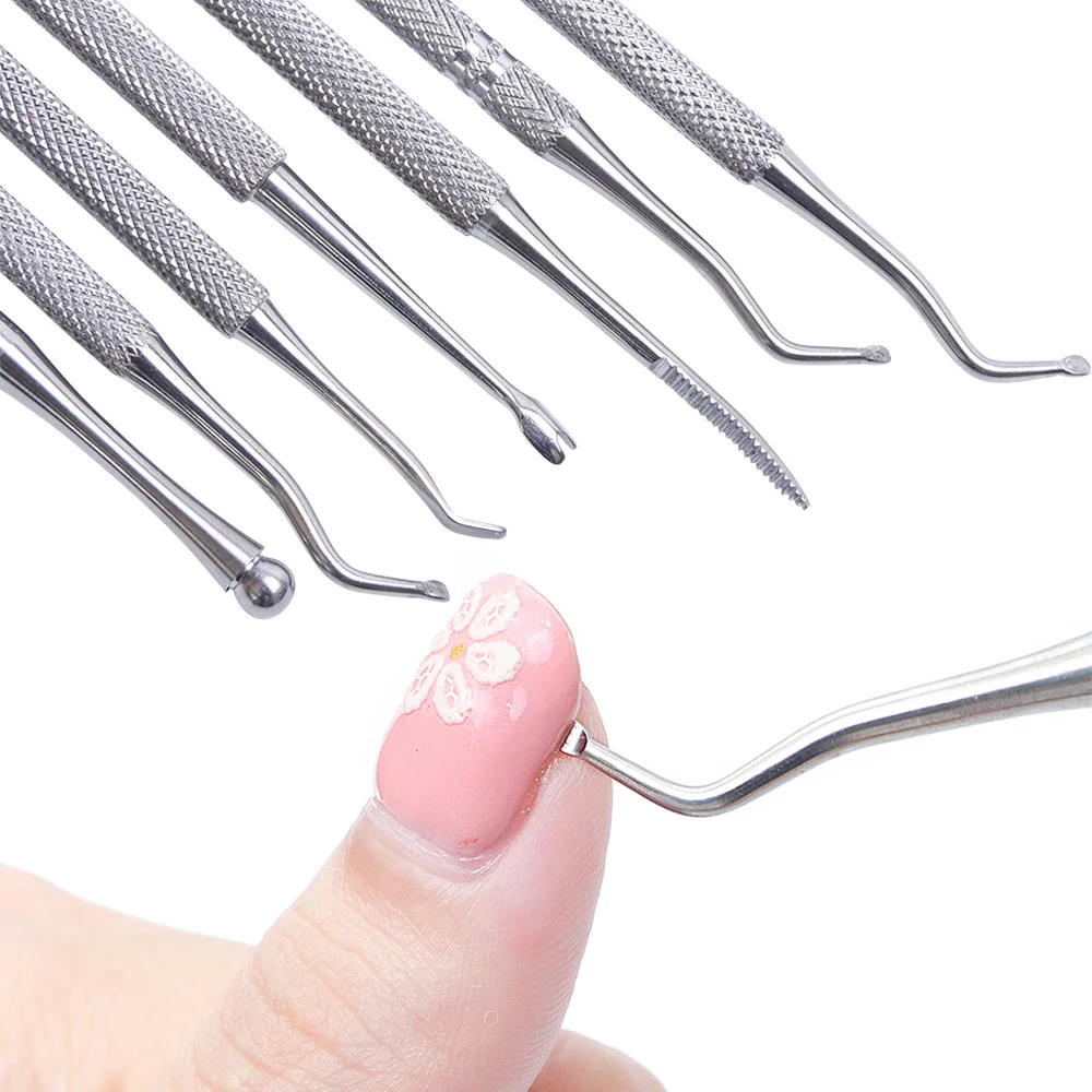 New 1 Pcs Dual End Nail Toenails Lifter Stainless Steel Bunion Corrector Foot Cleaning Care Ingrown Hook Home DIY Pedicure Tool