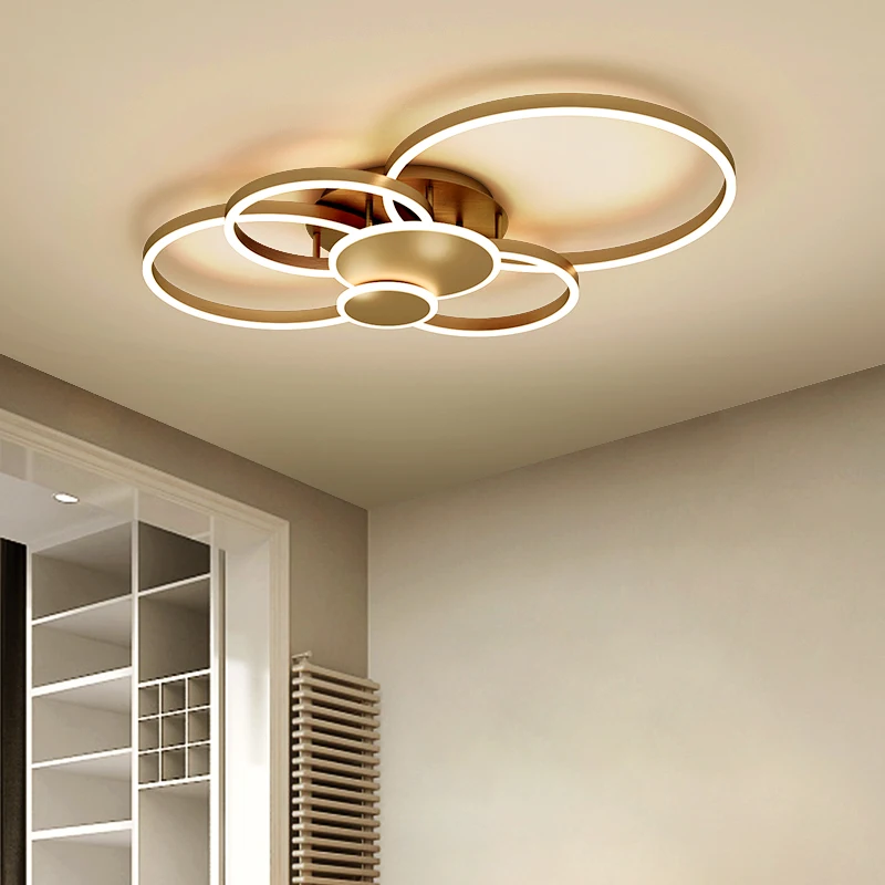 

Minimalist Chandeliers Nordic Atmospheric Luxury Living Room Circular Ring Combination Bedroom Ceiling Lamp Fixtures