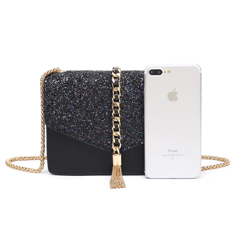 Ceossman 2020 Fashion New Female Square Tote bag Quality Tassel Women's Designer Handbag Ladies Chain Shoulder Crossbody Bag