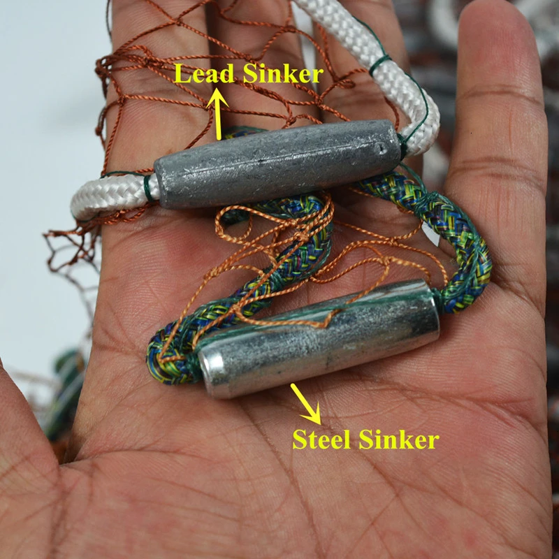 fácil jogar rede de pesca com sinkers