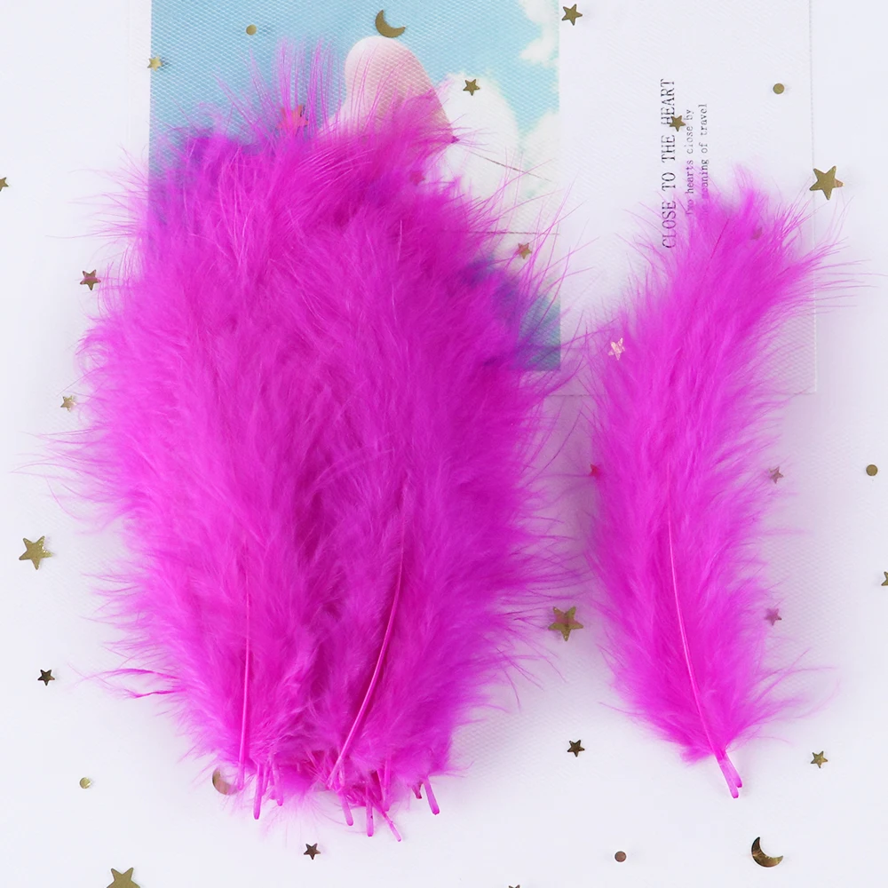 50-100pcs Fluffy Turkey Marabou Feather 10-15cm White for Jewelry Making Decoration Wedding Accessories Feather Craft craft feathers,natural feathers,turkey feathers