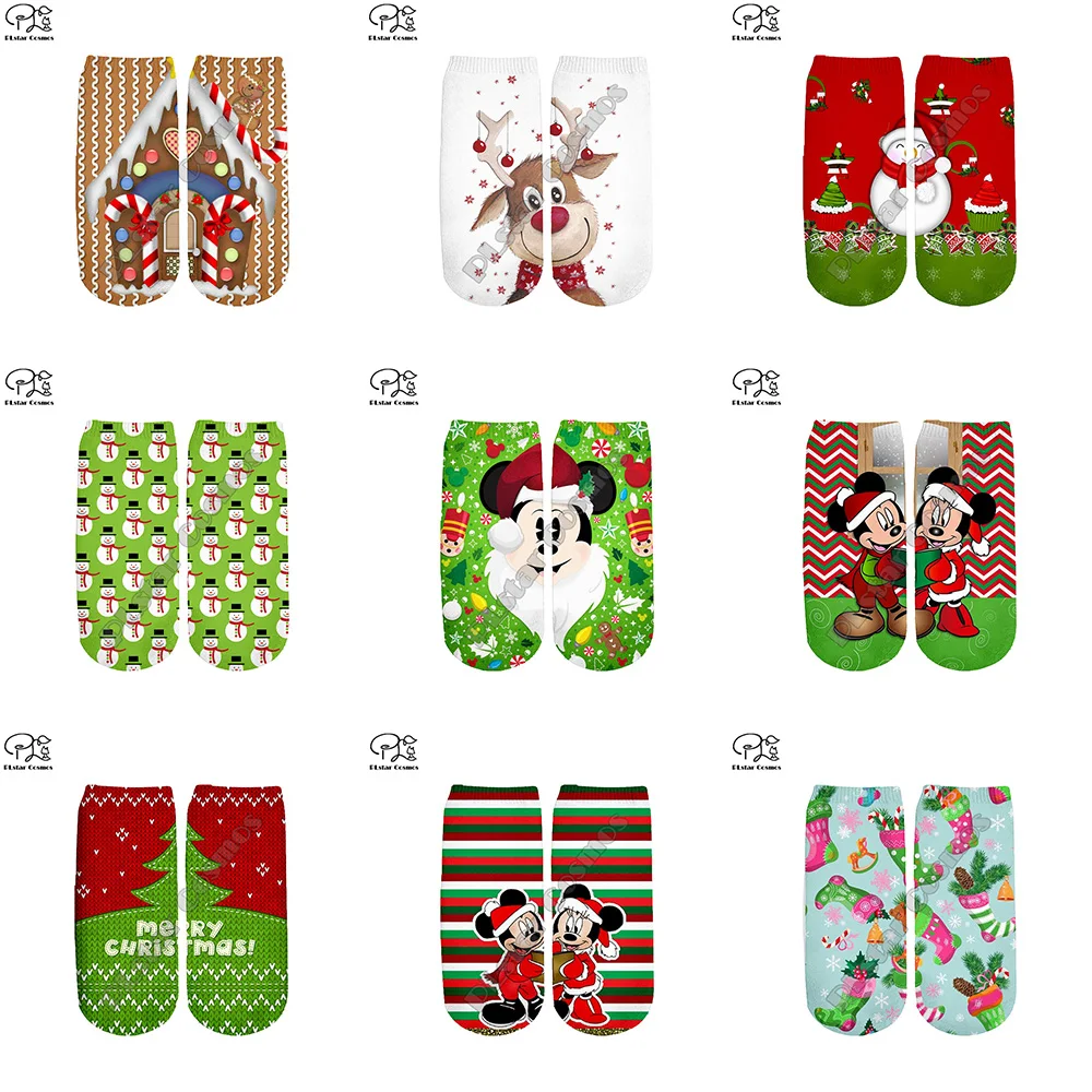 

Men Women Christmas reindeer Socks 3d Print Santa Claus ankle Sock Funny sock micky Harajuku summer spring autumn winter hose