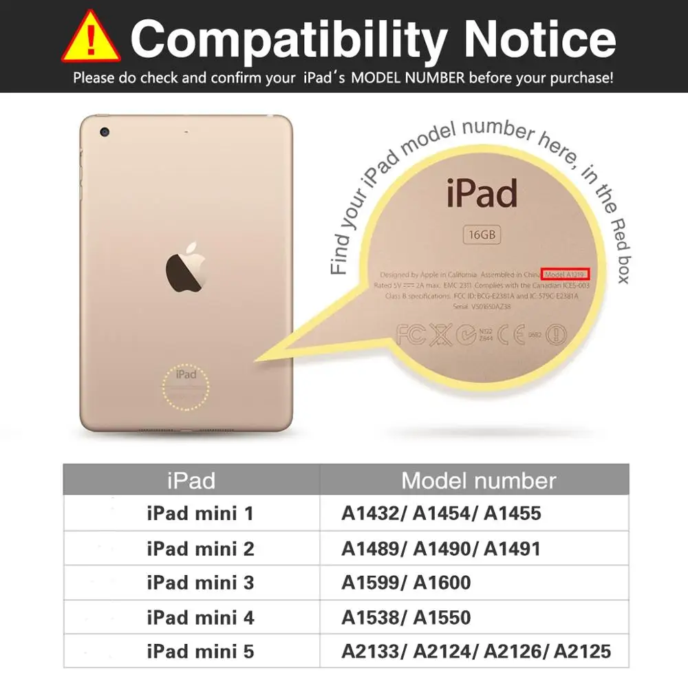 Smart Keyboard чехол для iPad mini 1/2/3 смарт-чехол для iPad mini 4/5 A1489 A1490 A1491 A1599 A1600 A1432 A1454 A1455