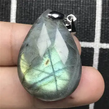 

Natural Yellow Blue Light Labradorite Pendant For Women Man 31x22x8mm Crystal Beads Moonstone Jewelry Drop Shipping AAAAA