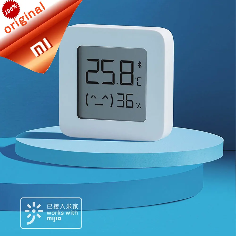 New xiaomi Mijia Bluetooth Thermometer 2 Wireless Smart Electric Digital Hygrometer 1Pcs Work with APP smart | Электроника