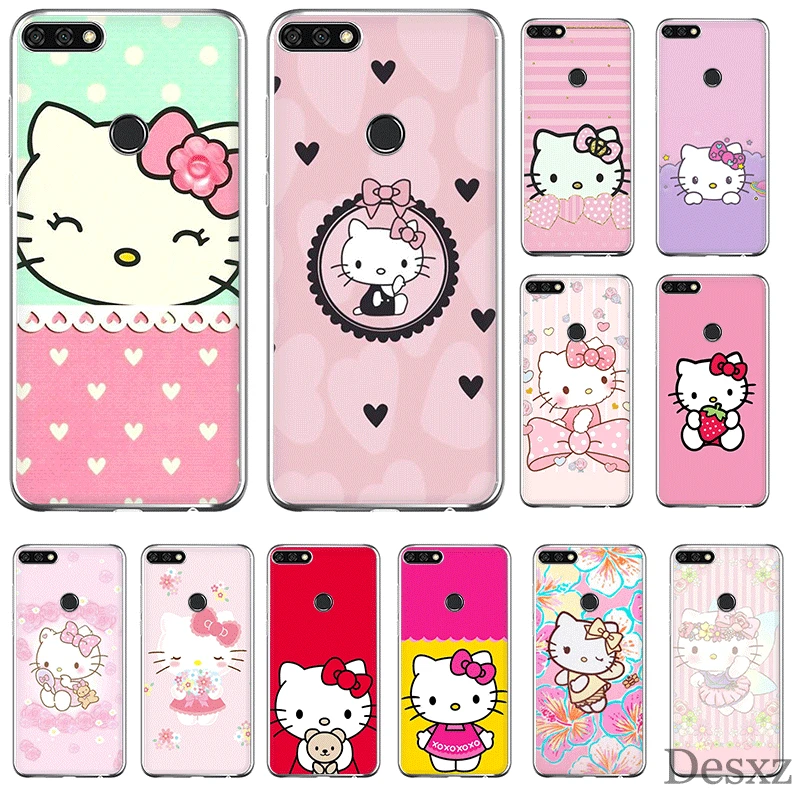 

Phone Case For Huawei Honor 6A 6C 7A 8 8X 8 9 9X 10 View 20 Lite Pro Play Hard Cover Good-looking Hello Kitty
