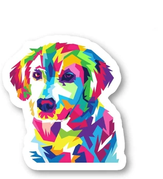 

Dawasaru Colorful Dog Car Sticker Waterproof Cover Scratch Decal Laptop Guitar Truck Motorcycle Auto Accessories PVC,10cm*7cm