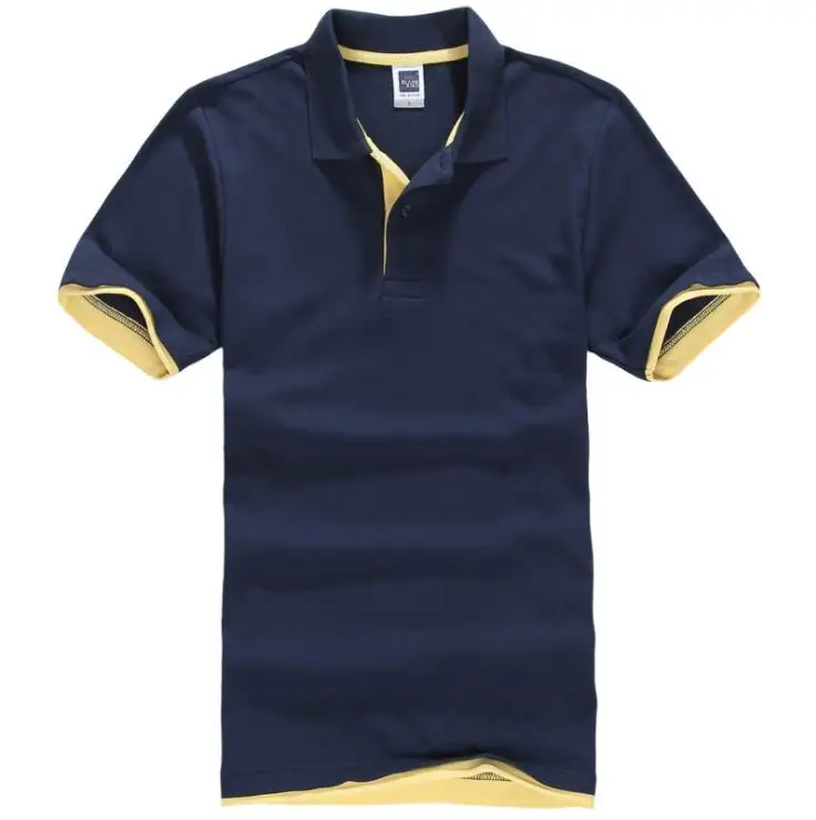 Лето, брендовая мужская рубашка поло, повседневная, хлопок, короткий рукав, мужские рубашки поло размера плюс 3XL, трикотажные, для гольфа, тенниса, мужские рубашки поло - Цвет: 5