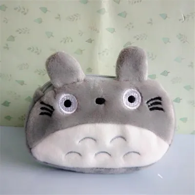 С изображением героя мультфильма «Мой сосед Тоторо аниме мультфильм портмоне из мягкого плюша; Kawaii мини карман на молнии кошелек творческий ключ чехол для автобусной карты подарок для детей - Цвет: F