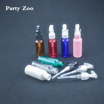 

200 X High Quality Colorful PET Plastic Bottle 60ml Refillable Cosmetic Lotion Compression Pump Bottle For Facial Care