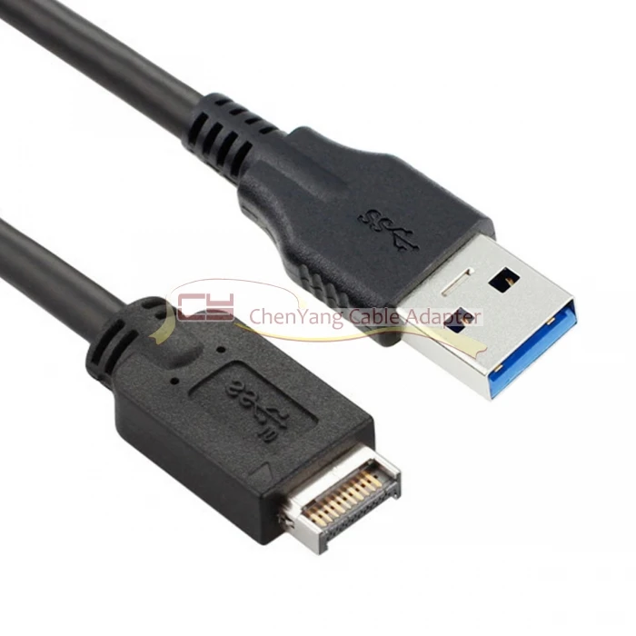 USB 3,0 type-A штекер к USB 3,1 Передняя панель для расширения данных Кабельный 50 см